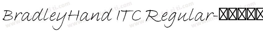BradleyHand ITC Regular字体转换